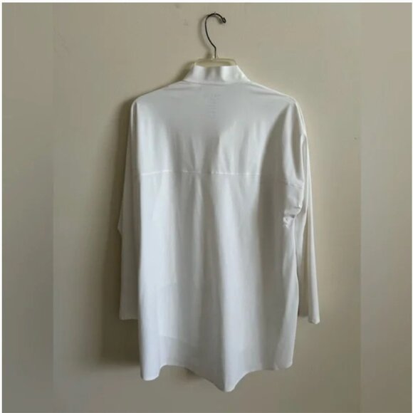 A DAY Something Borrowed White Shirt Blouse size L - Picture 6 of 9